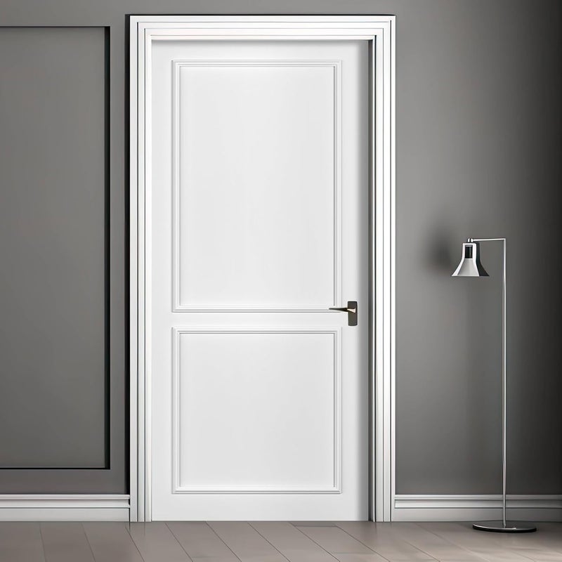 Colingmill 1 Set Peel and Stick Door Moulding Trim Kit Premade Wall Moulding Panels Flexible Self Adhesive 3D Wainscoting Panels for Mirror Window Frame Decor (Top 24"x36" and Bottom 24"x24") - Image 1